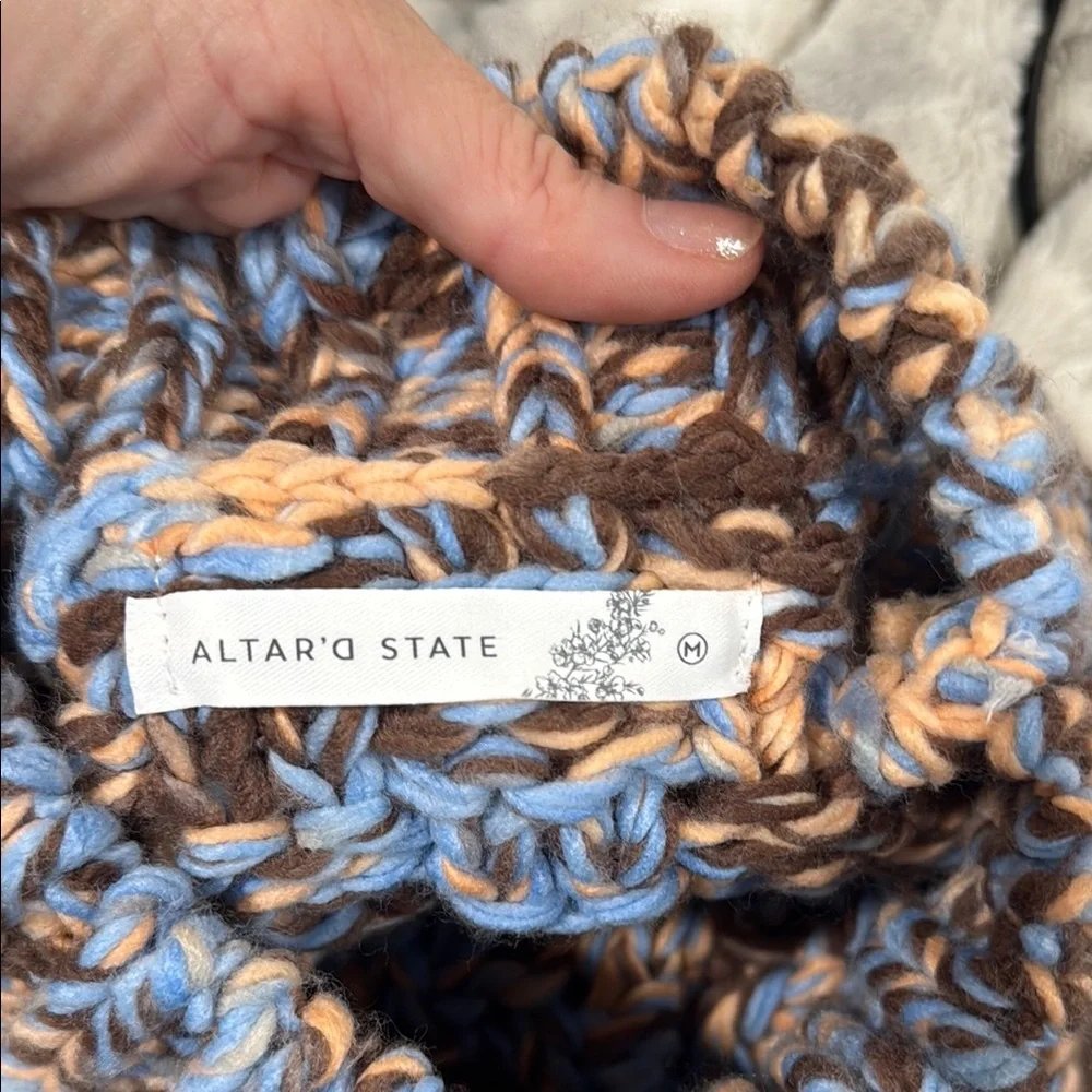 Chunky Knit Sweater in Blue and Brown by Altrd State - Picture 5 of 5